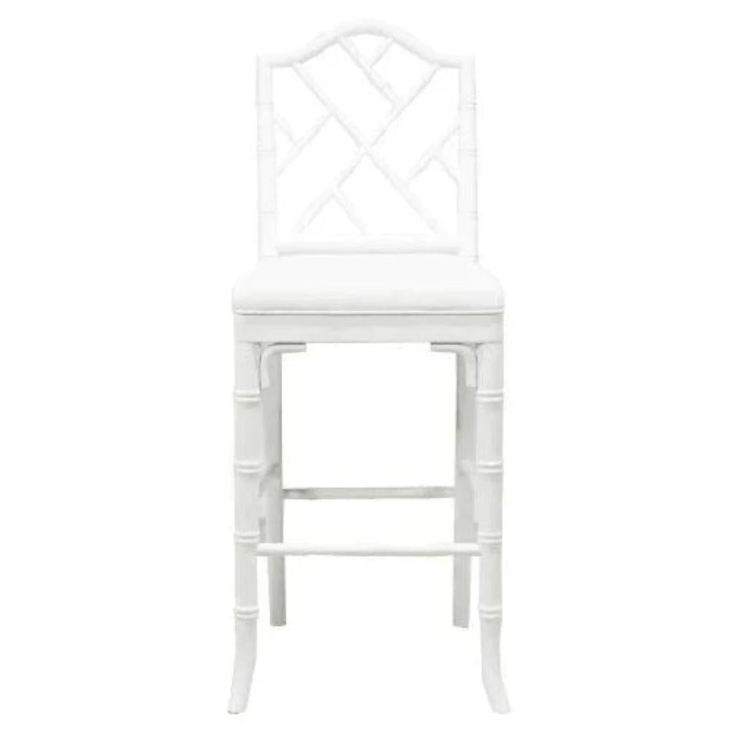 Annette White Chippendale Counter Stool 1 Annette White Chippendale Counter Stool