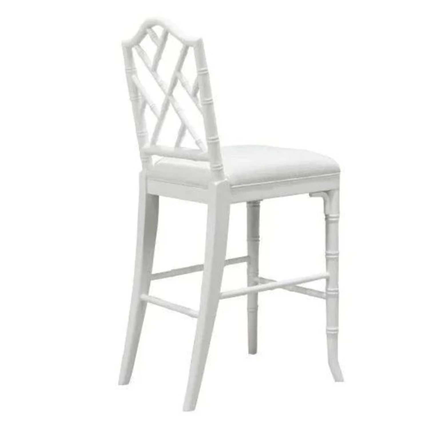Annette White Chippendale Counter Stool 2 Annette White Chippendale Counter Stool - Image 2