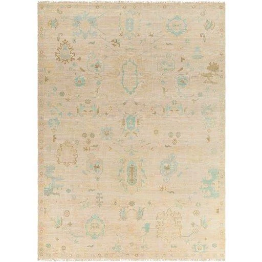 Antalya Beige With Blue Accents Wool Rug, Available In A Variety Of Sizes 1 Antalya Beige With Blue Accents Wool Rug, Available In A Variety Of Sizes