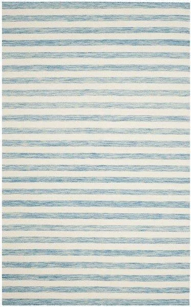 Safavieh Aqua & Ivory Striped Hand Loomed Area Rug 1 Safavieh Aqua & Ivory Striped Hand Loomed Area Rug