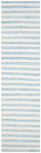 Safavieh Aqua & Ivory Striped Hand Loomed Area Rug 3 Safavieh Aqua & Ivory Striped Hand Loomed Area Rug - Image 3