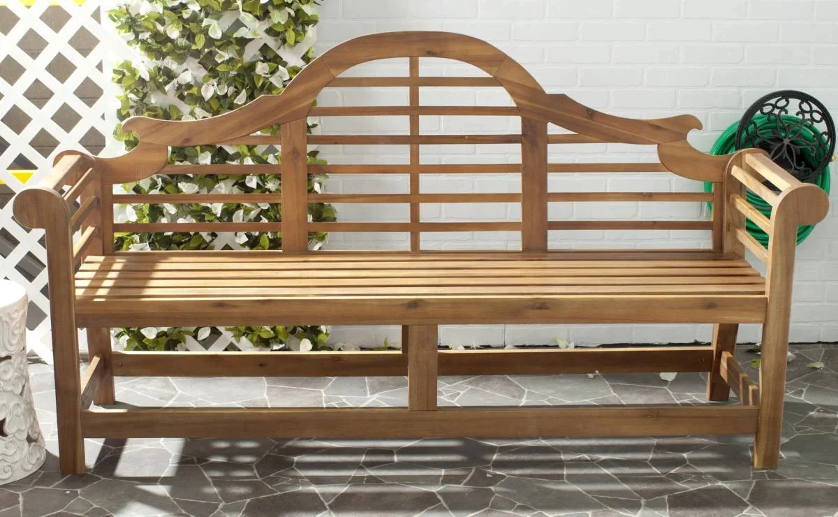 Safavieh Arched Bench In Natural Finish 2 Safavieh Arched Bench In Natural Finish - Image 2