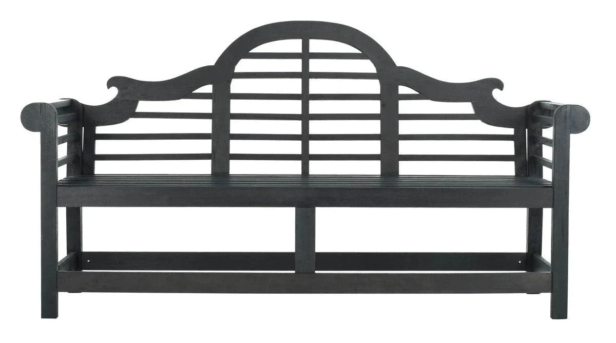 Safavieh Arched Garden Bench In Dark Slate Grey Finish 1 Safavieh Arched Garden Bench In Dark Slate Grey Finish