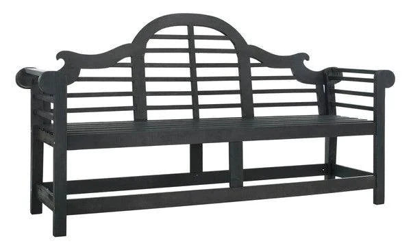 Safavieh Arched Garden Bench In Dark Slate Grey Finish 3 Safavieh Arched Garden Bench In Dark Slate Grey Finish - Image 3