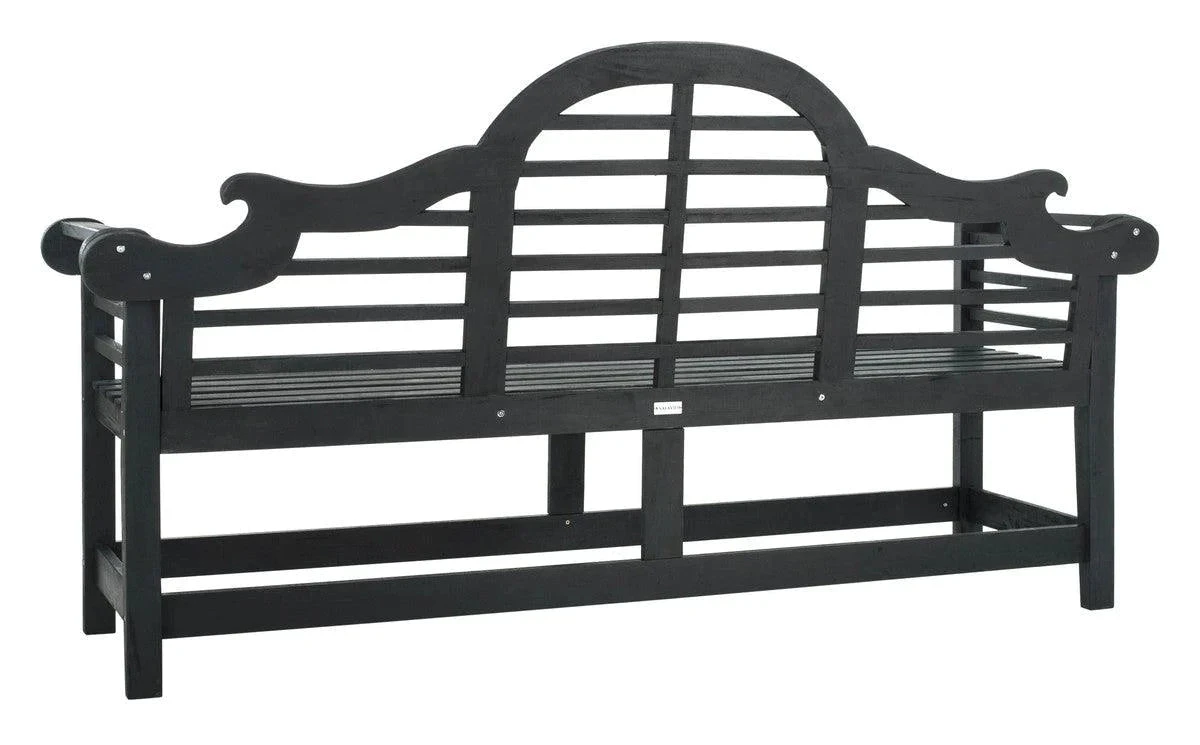 Safavieh Arched Garden Bench In Dark Slate Grey Finish 4 Safavieh Arched Garden Bench In Dark Slate Grey Finish - Image 4