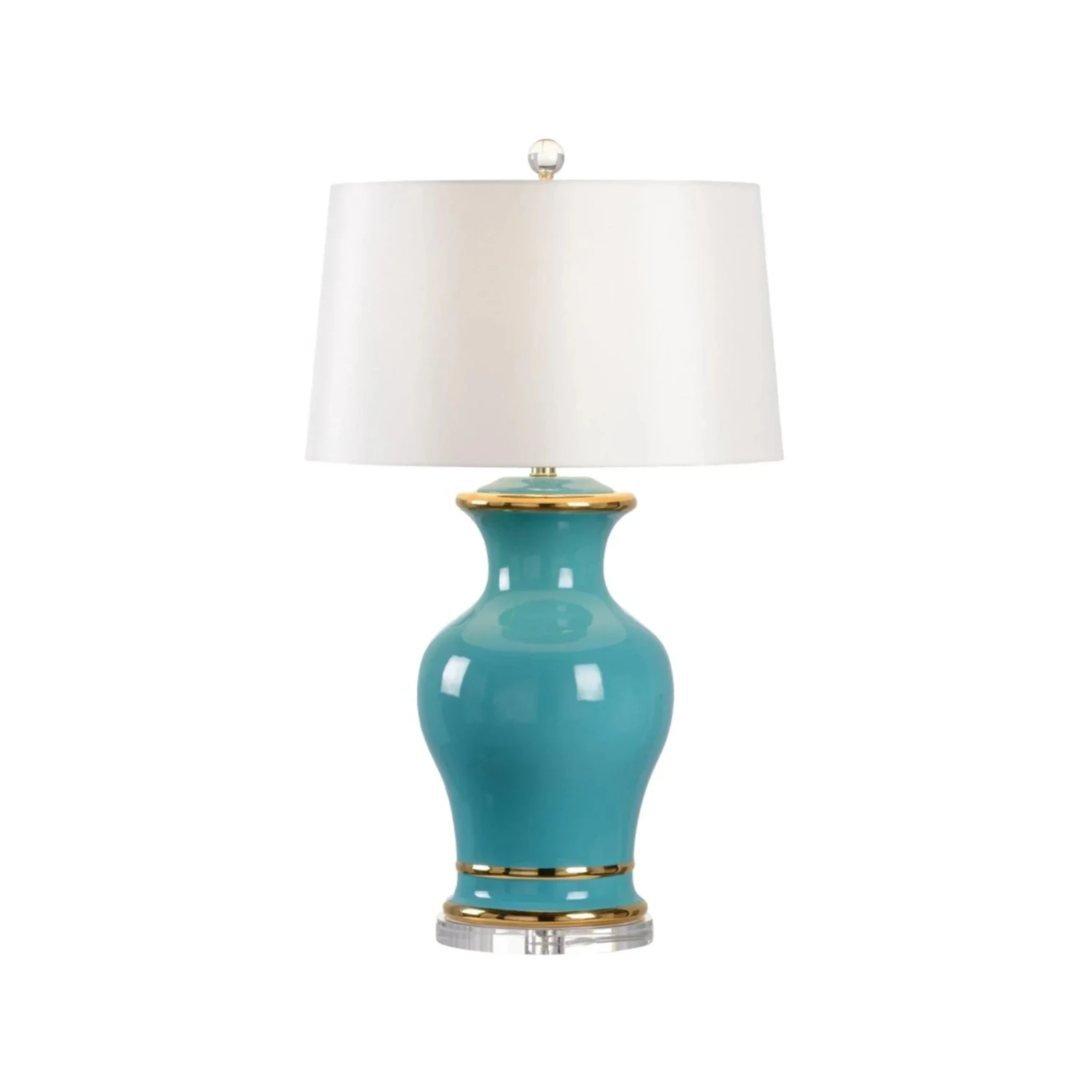 Audrey Table Lamp In Alexandrite With Gold Detailing And Off White Silk Shade 1 Audrey Table Lamp In Alexandrite With Gold Detailing And Off White Silk Shade