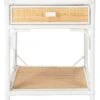 Safavieh Bamboo & Rattan Natural & White One Drawer Nightstand