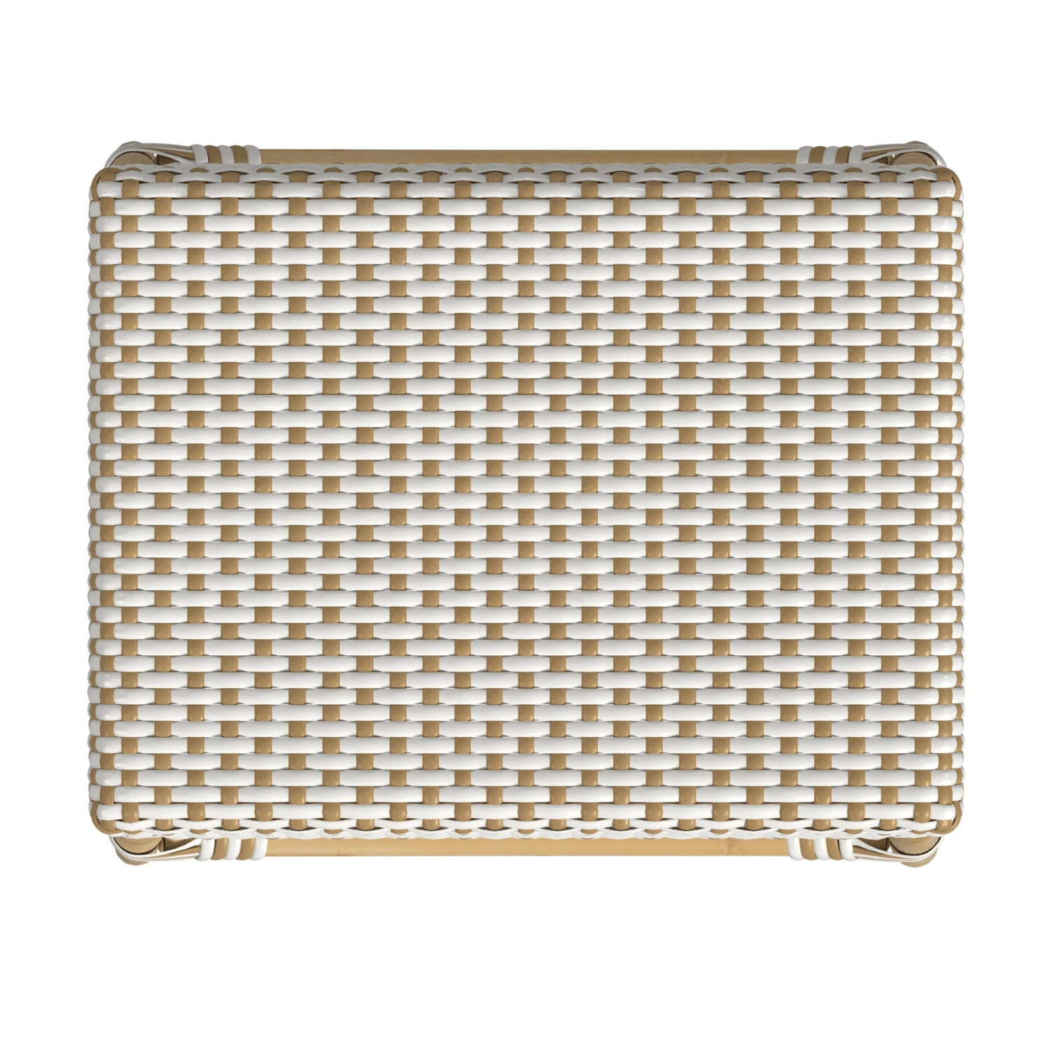 Beige & White Woven Counter Stool 5 Beige & White Woven Counter Stool - Image 5