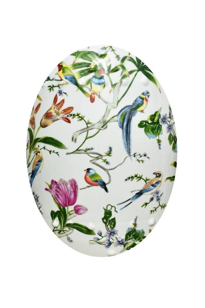 Birds And Lillies Porcelain Garden Seat 3 Birds And Lillies Porcelain Garden Seat - Image 3
