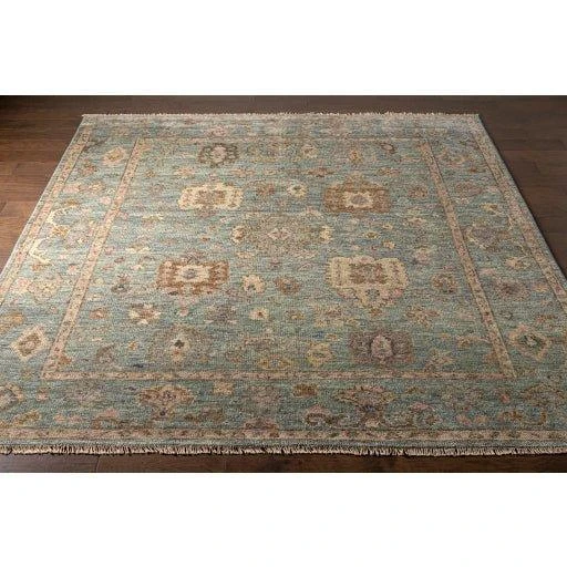 Biscayne Hand Knotted Peach, Sage & Rose Wool Area Rug -Available In A Variety Of Sizes 2 Biscayne Hand Knotted Peach, Sage & Rose Wool Area Rug -Available In A Variety Of Sizes - Image 2