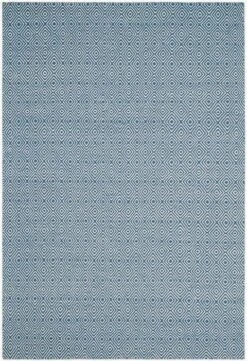 Safavieh Blue & Ivory Geometric Pattern Flat Weave Area Rug