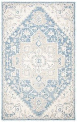 Safavieh Blue & Ivory Traditional Hand Woven Wool Area Rug -Famous Furniture Store blue and ivory traditional hand woven wool area rug rugs the well appointed house 7 ff8b9b5f 807e 4278 9712 c3d902283909