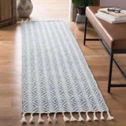 Safavieh Blue & White Hand Loomed Geometric Patterned Area Rug With Fringe -Famous Furniture Store blue and white hand loomed geometric patterned area rug with fringe rugs the well appointed house 4 6daf3c39 68d4 4ffe 9c4e bb870d15daf4