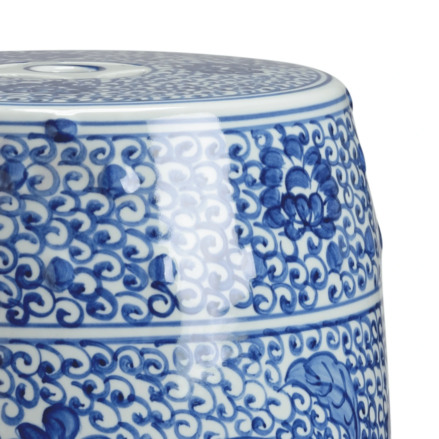 Blue And White Hand Painted Porcelain Zue Garden Seat 2 Blue And White Hand Painted Porcelain Zue Garden Seat - Image 2