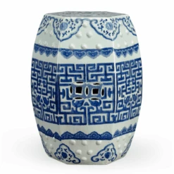 Blue And White Porcelain Qing Garden Seat