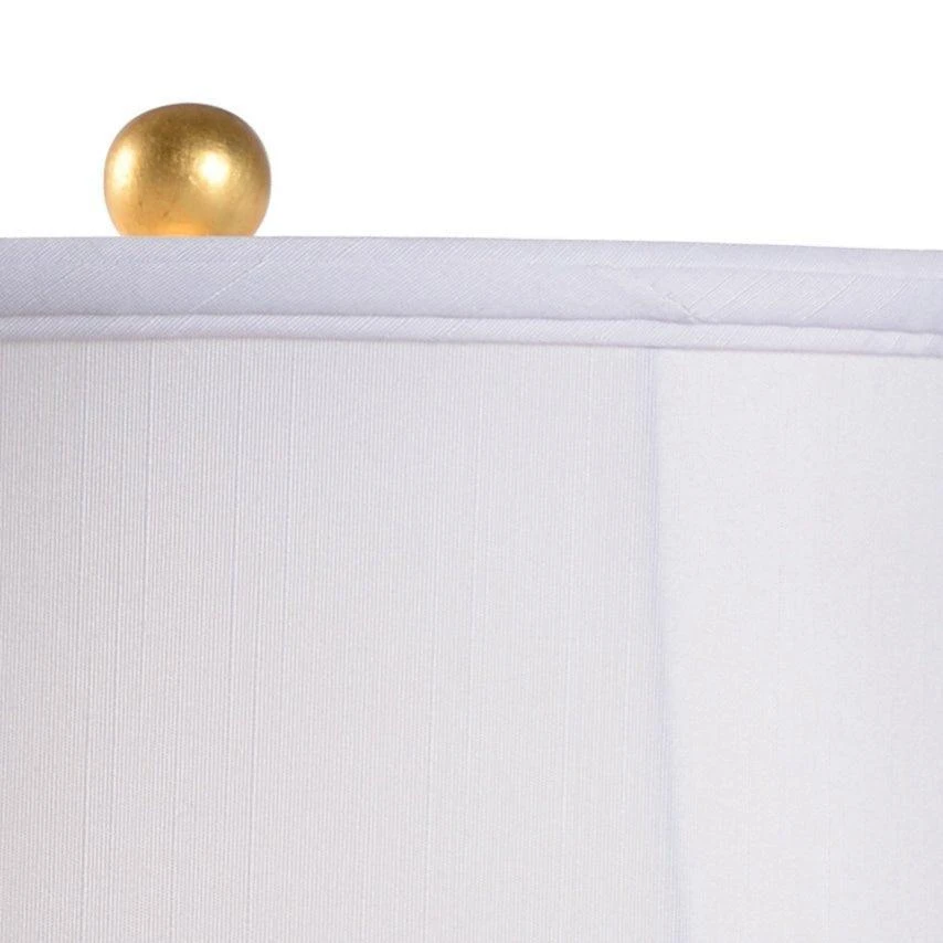 Blue And White Swirl Lamp With Bell Shade 3 Blue And White Swirl Lamp With Bell Shade - Image 3