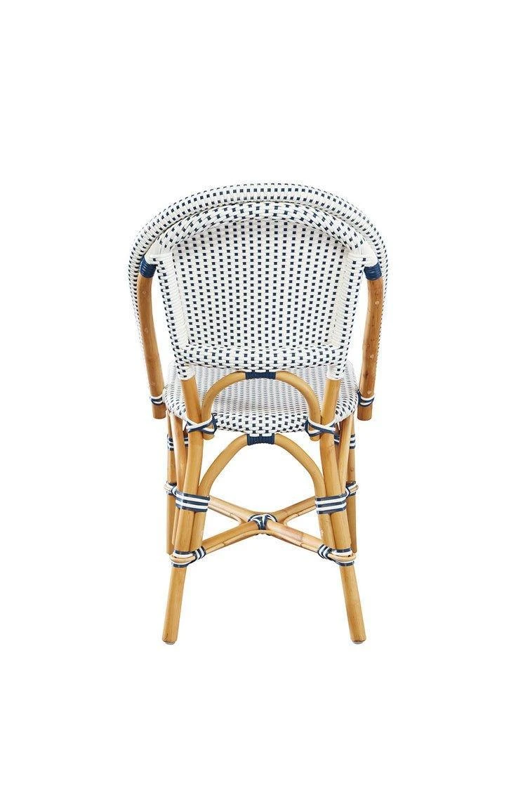 Blue & White Woven Resin Finish Dining Chair 3 Blue & White Woven Resin Finish Dining Chair - Image 3