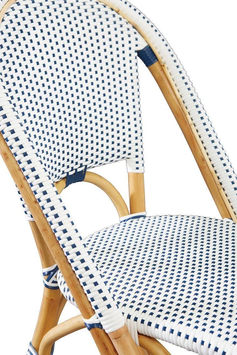 Blue & White Woven Resin Finish Dining Chair 4 Blue & White Woven Resin Finish Dining Chair - Image 4
