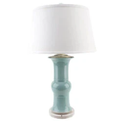 Blue Celadon Elegant Porcelain Vase Table Lamp