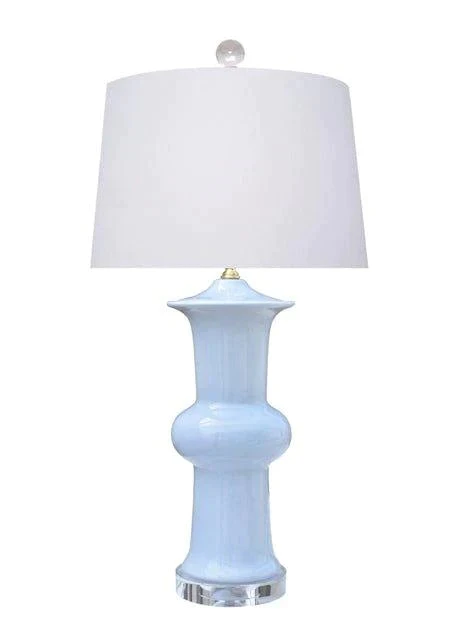 Blue Porcelain Vase Table Lamp With Shade 1 Blue Porcelain Vase Table Lamp With Shade