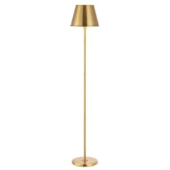 Safavieh Brass Floor Lamp With Brass Empire Shade