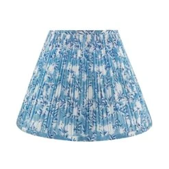 Brook Blue Toile Fabric Lampshade