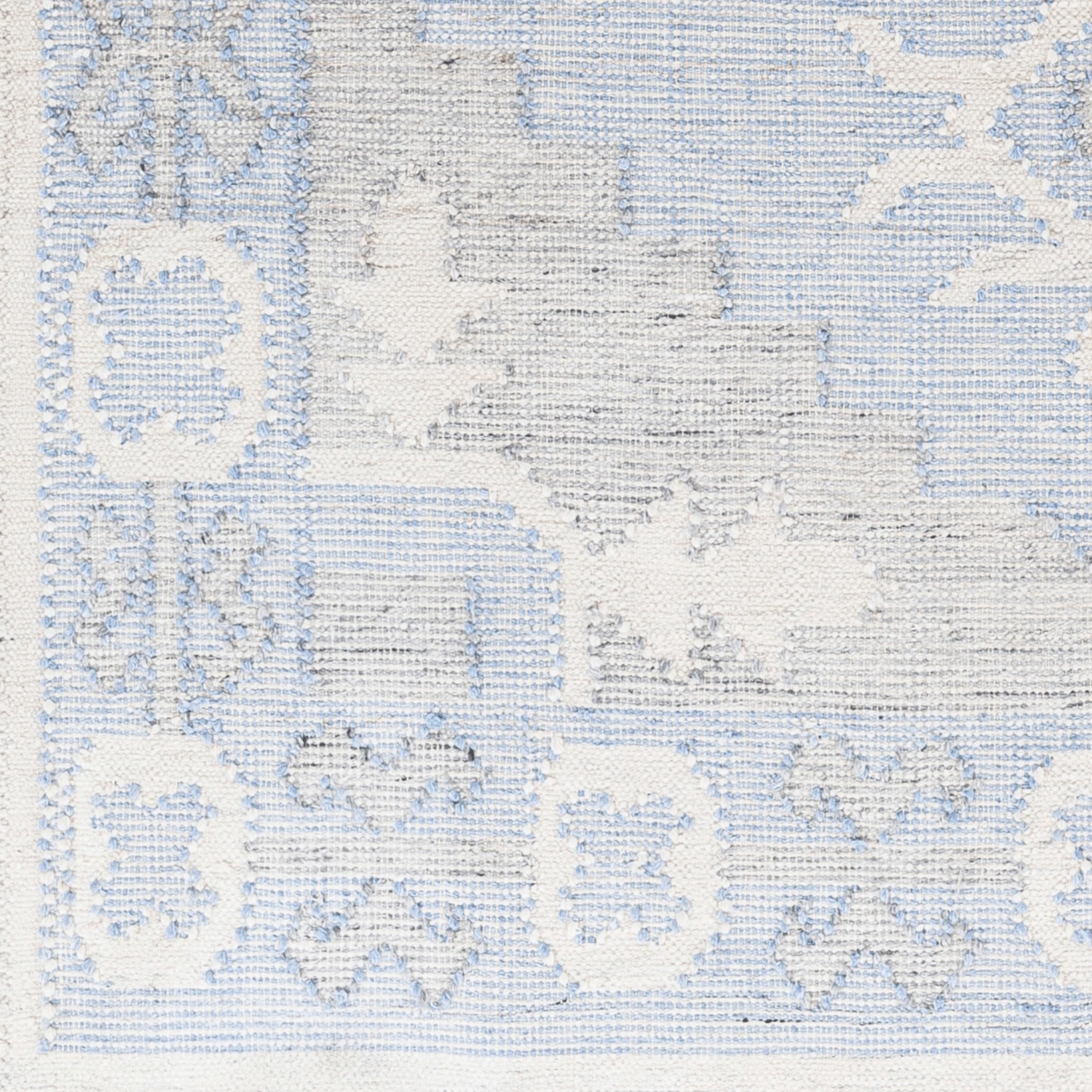 Bursa Blue & Cream Recycled PET Yarn Area Rug - Available In A Variety Of Sizes 4 Bursa Blue & Cream Recycled PET Yarn Area Rug - Available In A Variety Of Sizes - Image 4