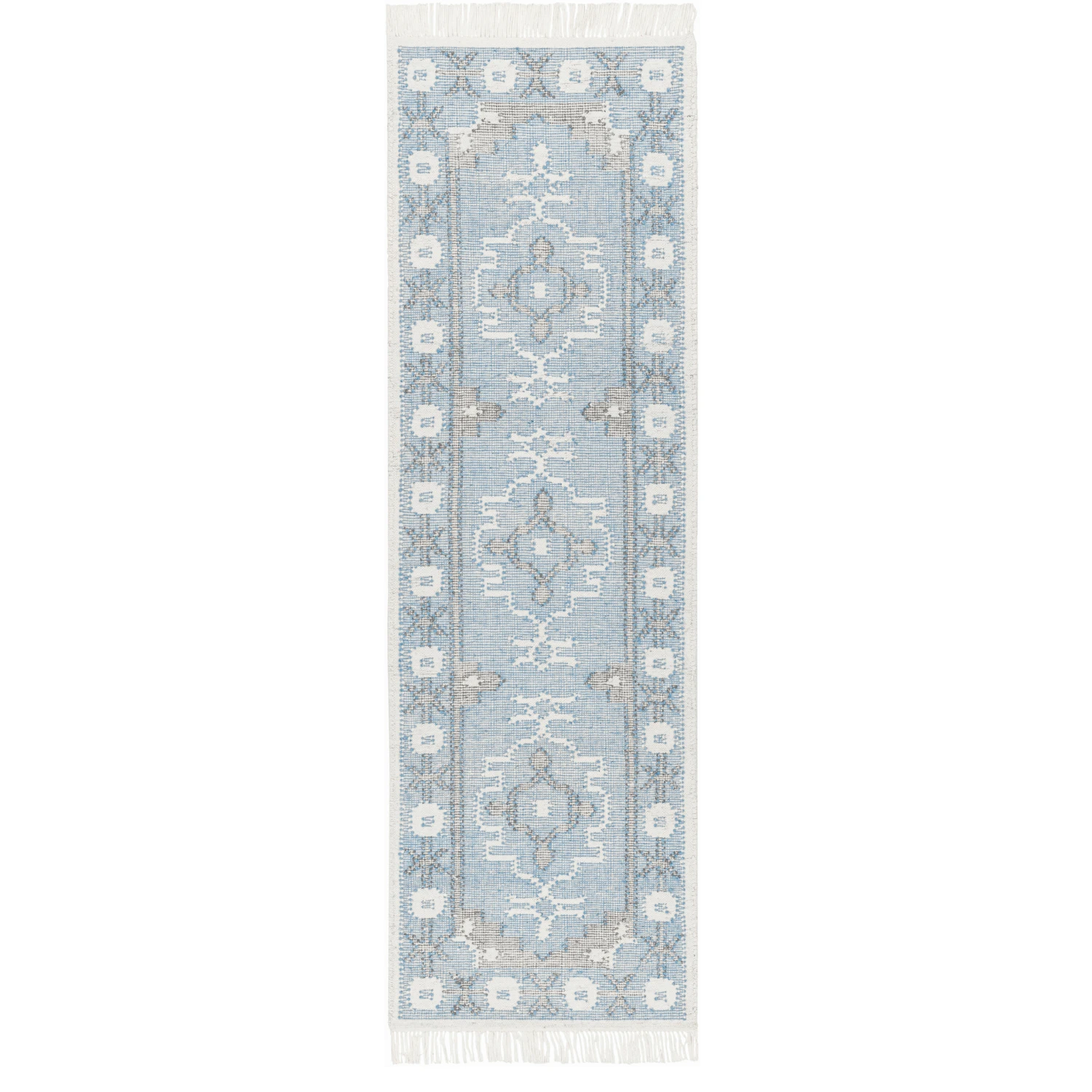 Bursa Blue & Cream Recycled PET Yarn Area Rug - Available In A Variety Of Sizes 5 Bursa Blue & Cream Recycled PET Yarn Area Rug - Available In A Variety Of Sizes - Image 5