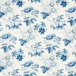 Schumacher Cecil Chintz Fabric In Delft