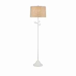 Charny Floor Lamp In Gesso White Finish