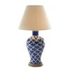 Chicken Feather Ceramic Lamp In Blue & White