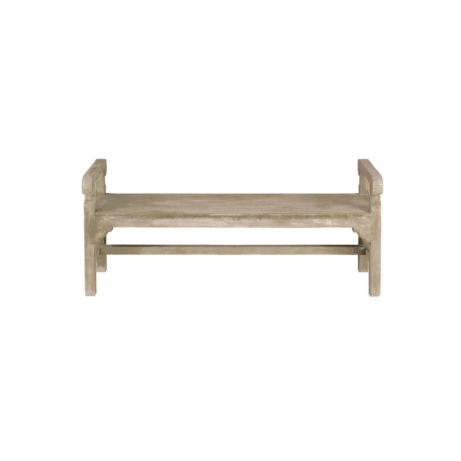 Chippendale Backless Concrete Outdoor Bench 1 Chippendale Backless Concrete Outdoor Bench