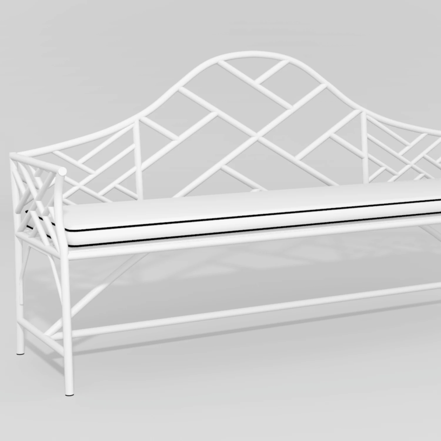 Chippendale Camelback Design Garden Bench 12 Chippendale Camelback Design Garden Bench - Image 12