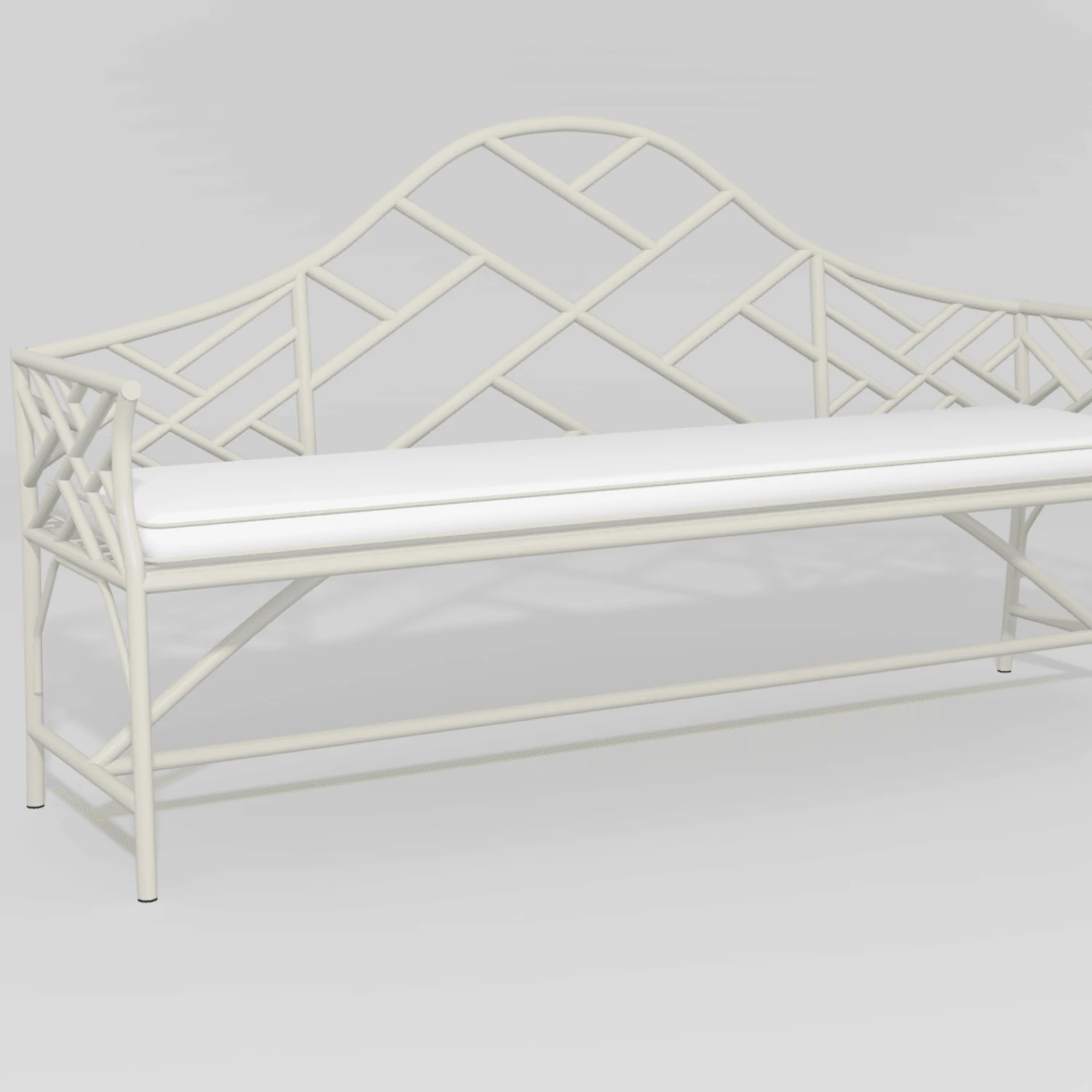 Chippendale Camelback Design Garden Bench 14 Chippendale Camelback Design Garden Bench - Image 14