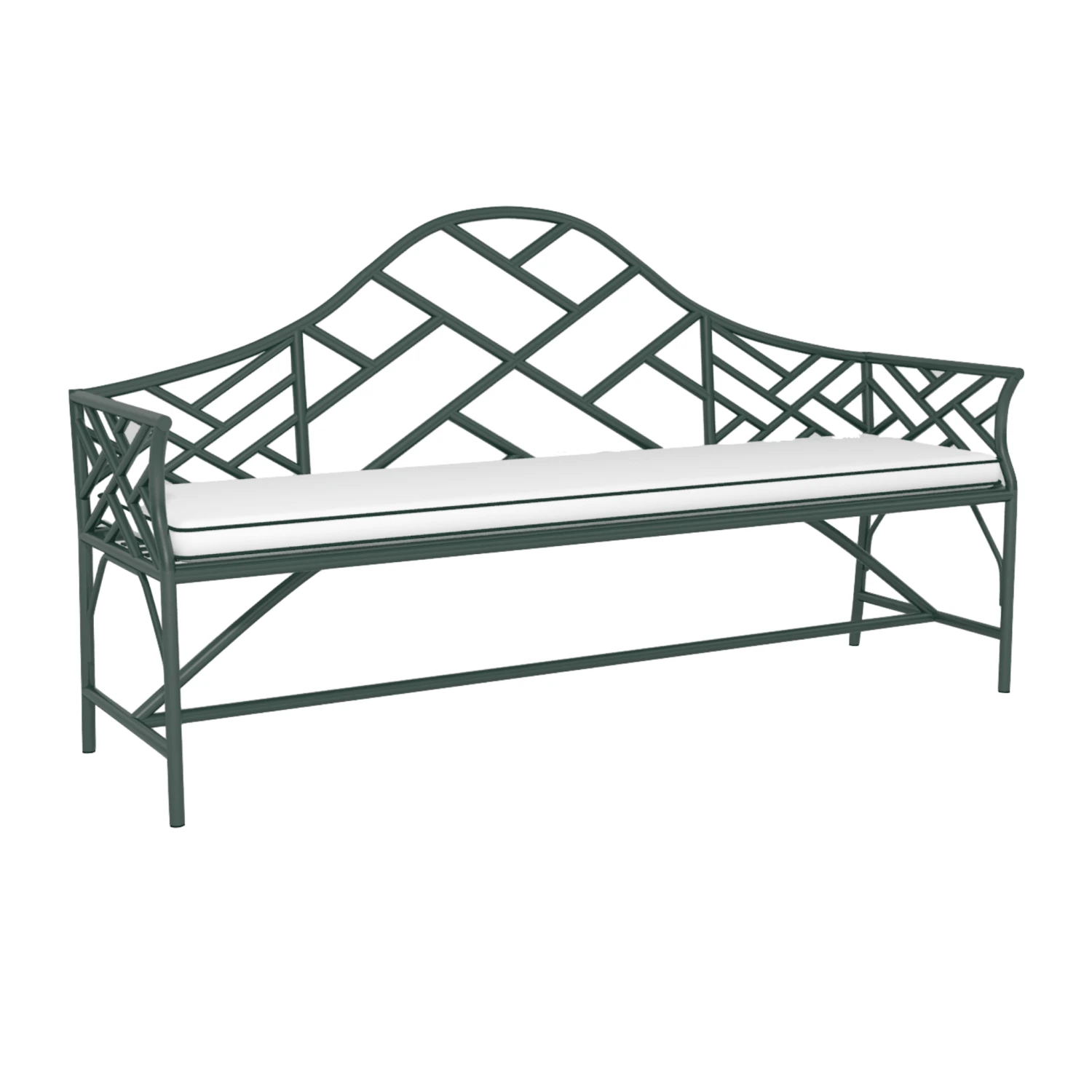 Chippendale Camelback Design Garden Bench 3 Chippendale Camelback Design Garden Bench - Image 3