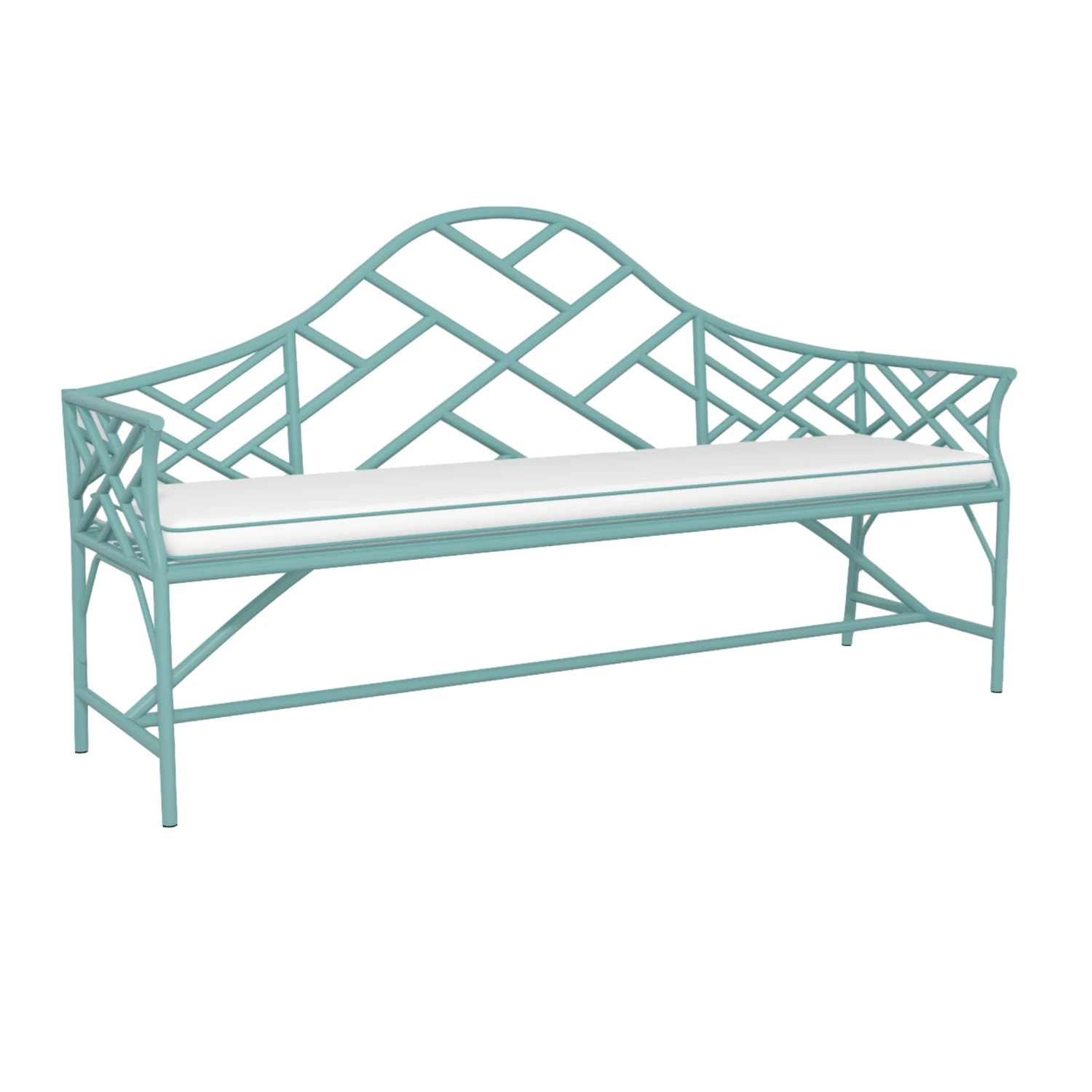 Chippendale Camelback Design Garden Bench 7 Chippendale Camelback Design Garden Bench - Image 7