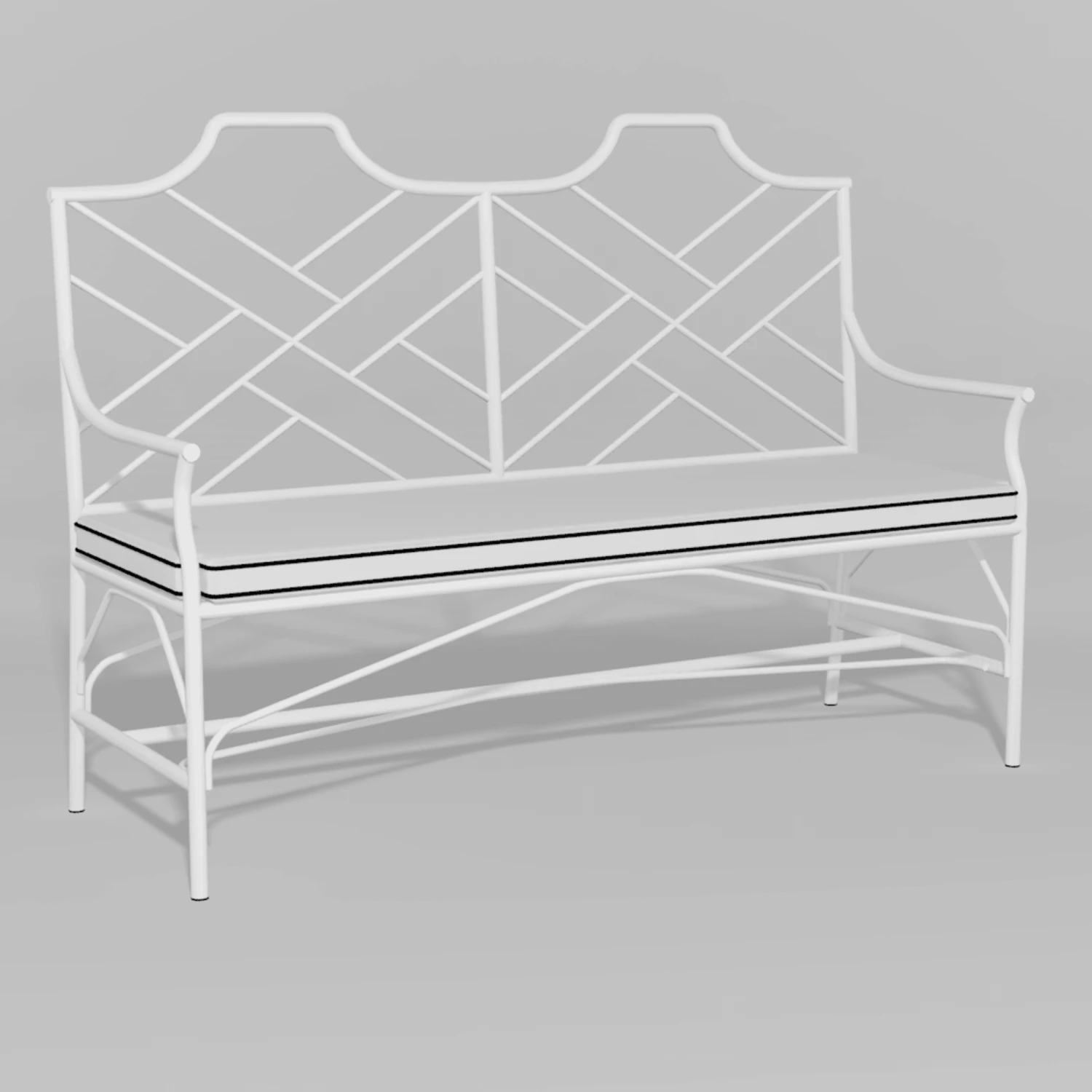 Chippendale Style Garden Settee 12 Chippendale Style Garden Settee - Image 12