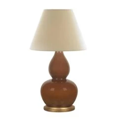 Cinnamon Brown Hand Glazed Ceramic Lamp