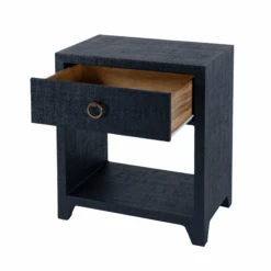 Coastal Navy Saguran Raffia Single Drawer Nightstand 11 Coastal Navy Saguran Raffia Single Drawer Nightstand -Famous Furniture Store coastal navy saguran raffia single drawer nightstand nightstands and chests the well appointed house 3