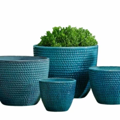 Set Of Four Coin Pot Planters