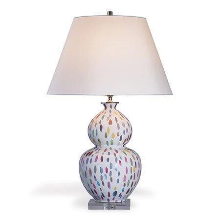 Colorful Dashes On A Double Gourd Porcelain Table Lamp 1 Colorful Dashes On A Double Gourd Porcelain Table Lamp