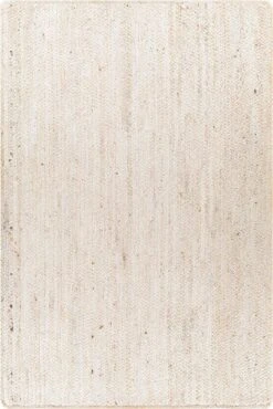 Cream Braided Jute Rug, Available In A Variety Of Sizes
