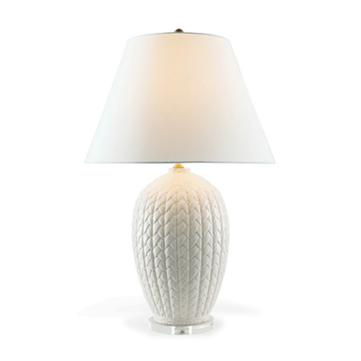 Cream Porcelain Carved Wicker Design Lamp With Shade 1 Cream Porcelain Carved Wicker Design Lamp With Shade