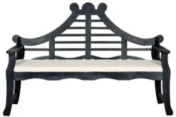 Safavieh Dark Slate Grey Classic Curved Garden Bench