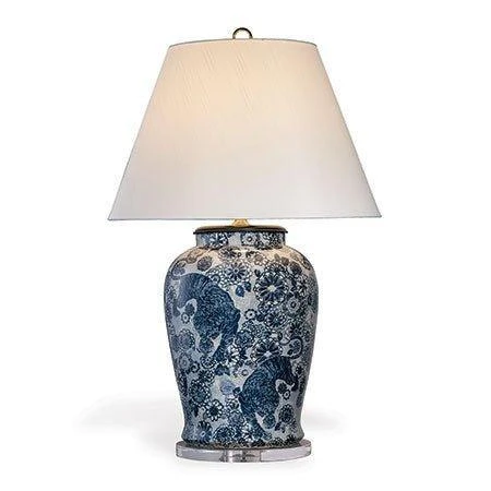 Decorative Porcelain 36" Blue Siberian Tiger Lamp 1 Decorative Porcelain 36" Blue Siberian Tiger Lamp