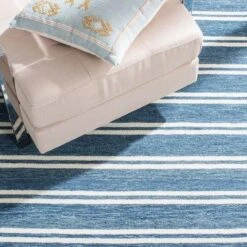 Safavieh Deep Blue & Ivory Hand Tufted Striped Area Rug -Famous Furniture Store deep blue and ivory hand tufted striped area rug rugs the well appointed house 5 de602e68 7902 4e38 ab2e 09cc0fc007ee