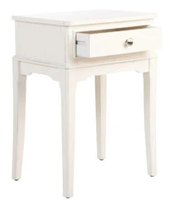 Safavieh Distressed White One Drawer Side Table
