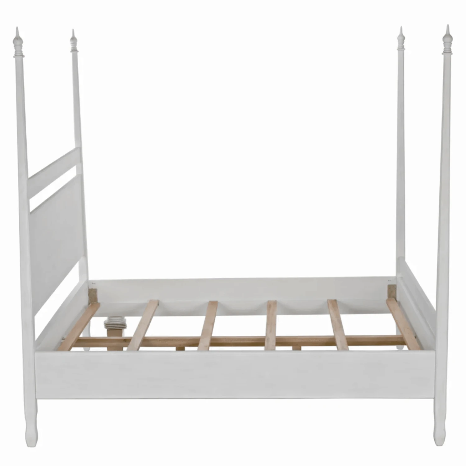 Eastern King Size Four Poster Panel Style Bed With White Wash Finish 7 Eastern King Size Four Poster Panel Style Bed With White Wash Finish - Image 7
