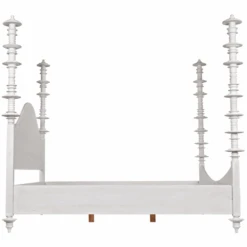 Eastern King Size Four Poster Variegated Mahogany Disc Accented Bed With White Wash Finish 16 Eastern King Size Four Poster Variegated Mahogany Disc Accented Bed With White Wash Finish -Famous Furniture Store eastern king size four poster variegated mahogany disc accented bed with white wash finish beds and headboards the well appointed house 6