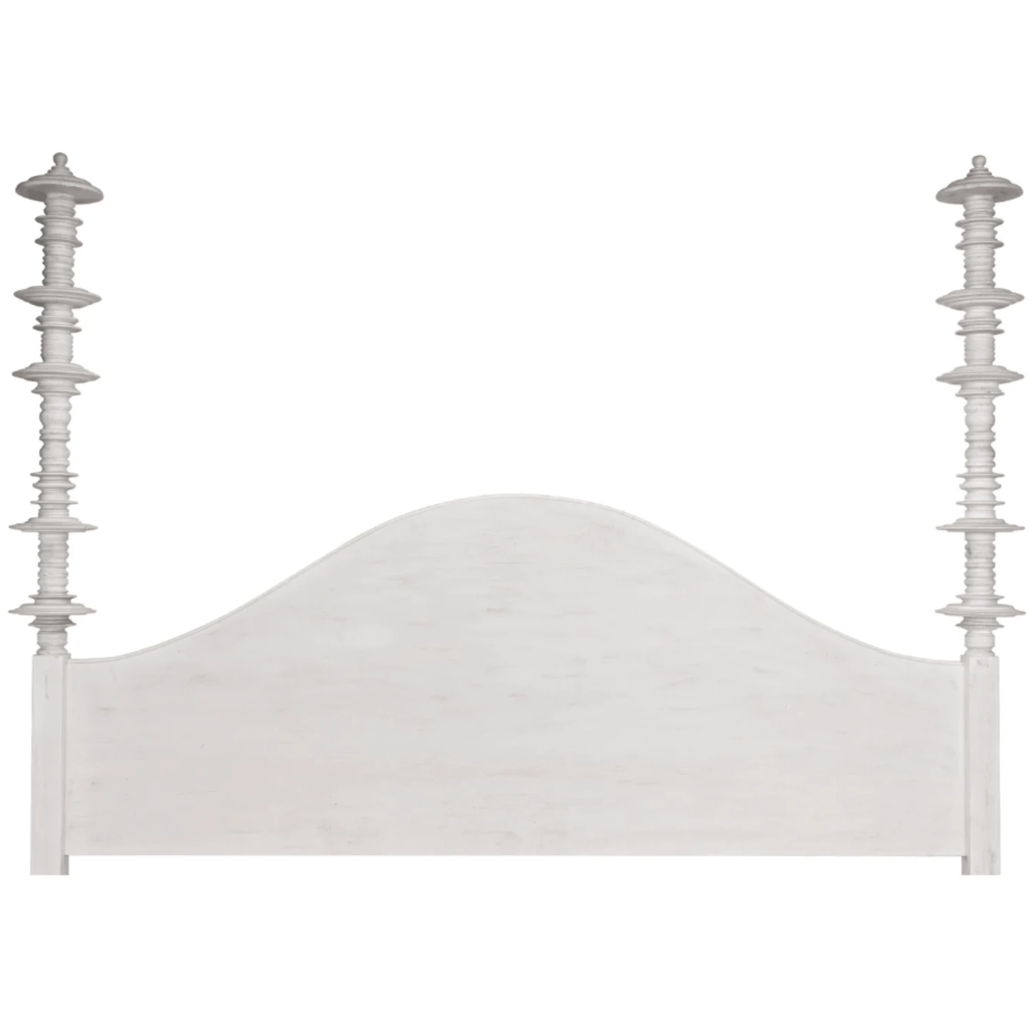 Eastern King Size Four Poster Variegated Mahogany Disc Accented Bed With White Wash Finish 9 Eastern King Size Four Poster Variegated Mahogany Disc Accented Bed With White Wash Finish - Image 9